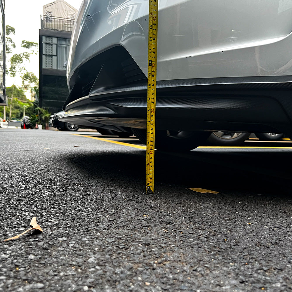 2026+ Tesla Model Y Juniper Carbon Fiber Front Lip Splitter ground clearance