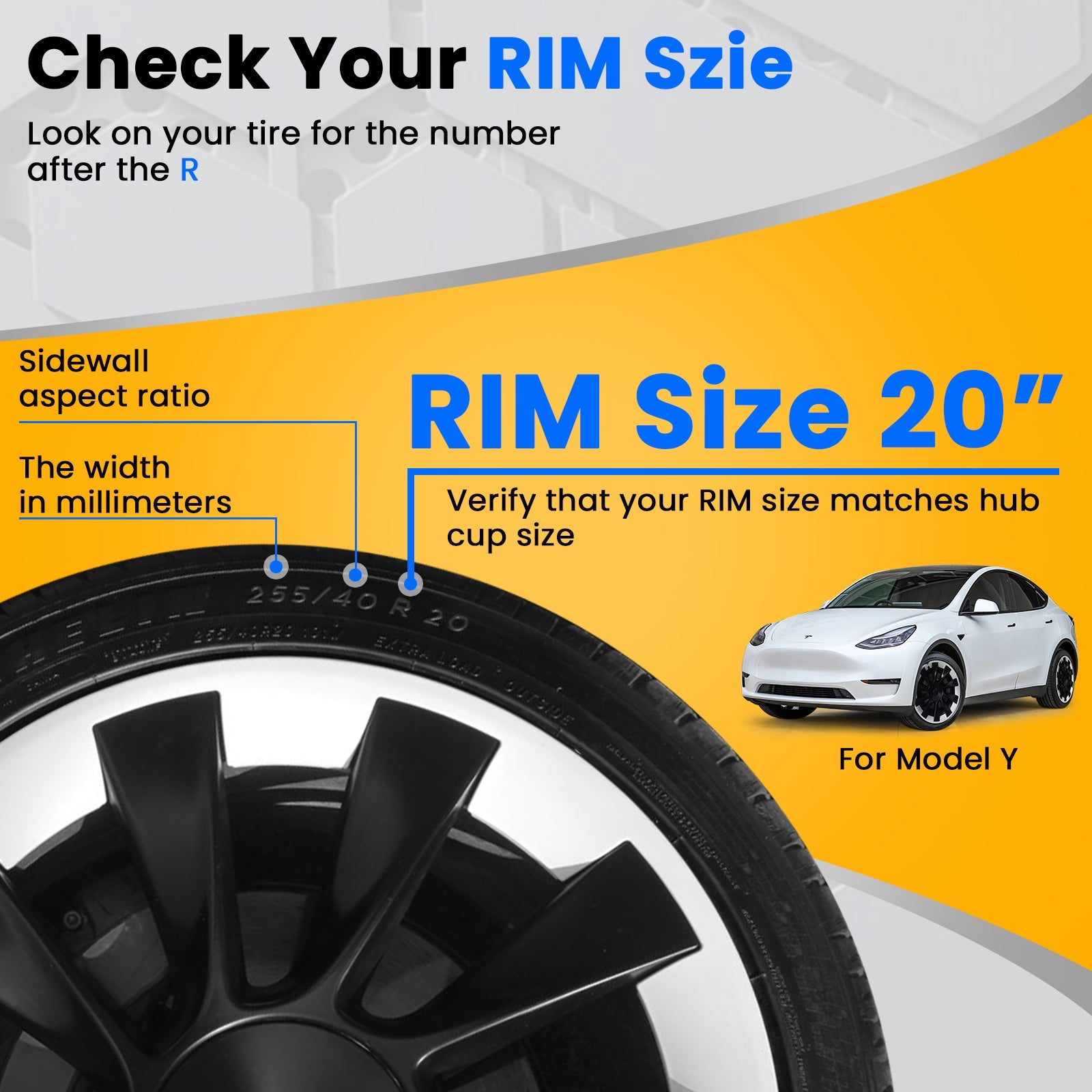 Wheel Hub Protection Ring 20" Wheels For Tesla Model Y /Model Y Juniper