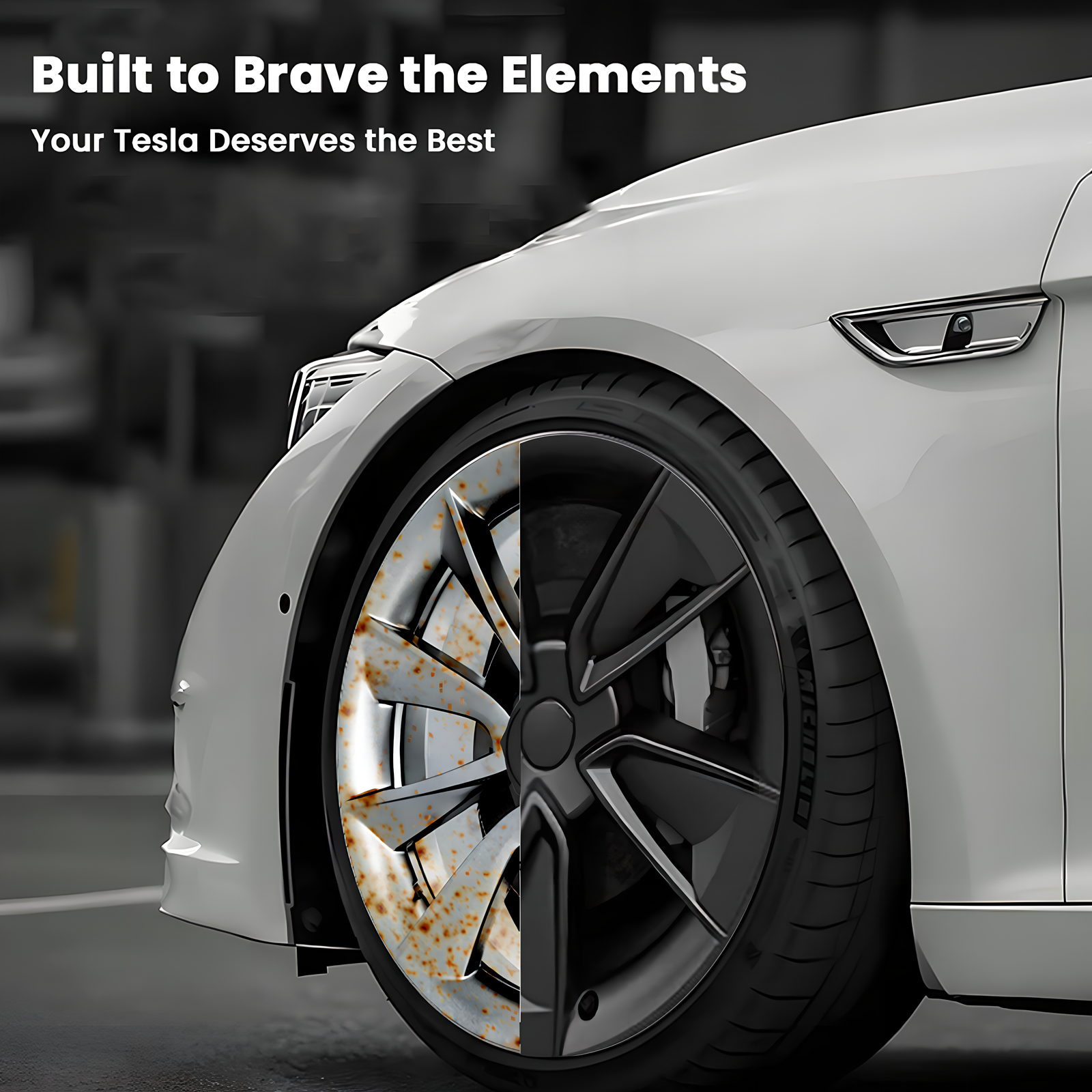 Hubcap X Style 19'' YB Knife Wheel Covers for Tesla Model Y Juniper