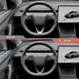 [Real Carbon Fiber] Steering Wheel Trim Cover Kit for Tesla Model YL 2026+