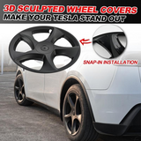 19" 3D Sculpted Crossflow Style Wheel Covers for Model Y Juniper