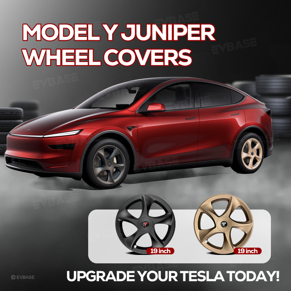 Tessgo 19" Crossflow Style 3D Sculpted Wheel Covers for Tesla Model Y Juniper