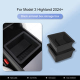 Model 3 Highland Storage Box Double Layer Center Console Organizer Tray Silicone Liner