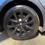 Arachnid Style 18" Wheel Covers for Model 3 2017–2023 Matte Black Set of 4