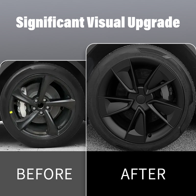 Tesla Model Y Juniper Hubcap X Style 19'' YB Knife Wheel Covers Tesstudio庐