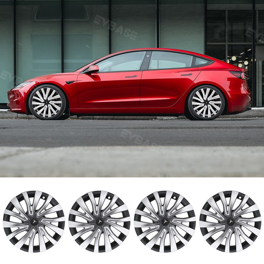 Tessgo 18" Nova Style Dual-Color Wheel Covers for Tesla Model 3 Highland