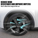 Tesla Model Y Juniper Hubcap X Style 19'' YB Knife Wheel Covers Tesstudio庐
