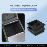 Model 3 Highland Storage Box Double Layer Center Console Organizer Tray Silicone Liner