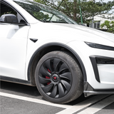 Tessgo 19" Überturbine Style Wheel Covers for Model Y Juniper – Matte Black Hubcaps for Crossflow Wheels, OEM Fit Upgrade
