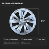 Tessgo 20 "Helix Style Wheel Covers Fits for Tesla Model Y Juniper 2025–2026, Upgrade Crossflow Hubcaps to Rim Cover Replacement, Fits OEM