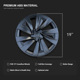 Tessgo 20 "Helix Style Wheel Covers Fits for Tesla Model Y Juniper 2025–2026, Upgrade Crossflow Hubcaps to Rim Cover Replacement, Fits OEM