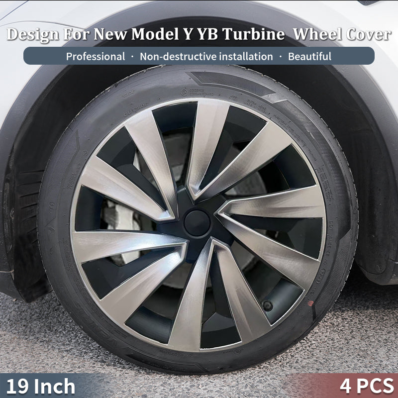 Tessgo "YB-Aero" 19" Turbine Style Wheel Covers for Tesla Model Y Juniper