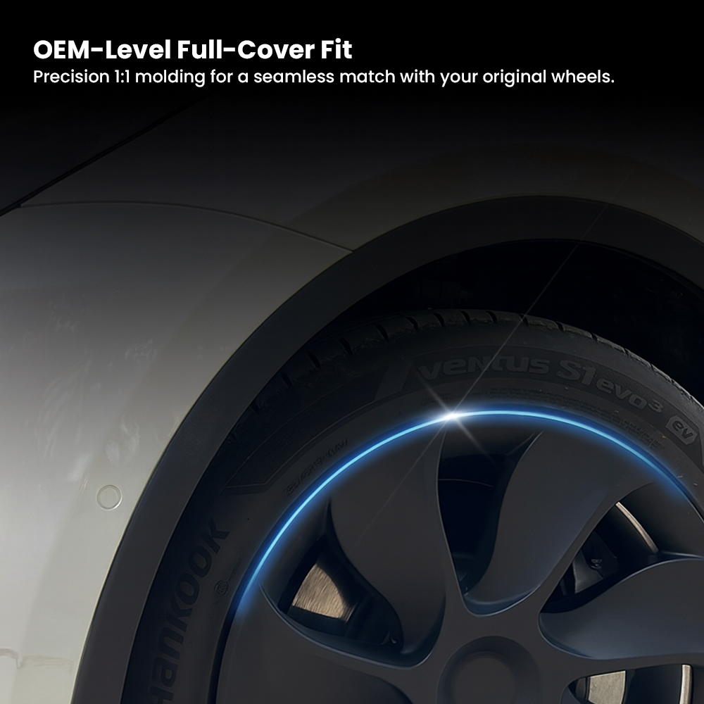 Style 19" YB Turbine Wheel Covers Tesla Black Hub Caps for Tesla Model Y Juniper X