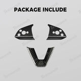 [Real Carbon Fiber] Steering Wheel Trim Cover Kit for Tesla Model YL 2026+