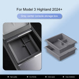 Model 3 Highland Storage Box Double Layer Center Console Organizer Tray Silicone Liner