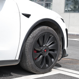 Tessgo 19" Überturbine Style Wheel Covers for Model Y Juniper – Matte Black Hubcaps for Crossflow Wheels, OEM Fit Upgrade