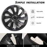 Model 3 Wheel Covers 18inch Model 3 Überturbine For 2017-2023 Tesla 3 18inch Turbine Wheel Cap Kit Matte Black