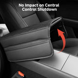 Leather Center Armrest Cover with Side Pockets for Tesla Model Y L 2026+