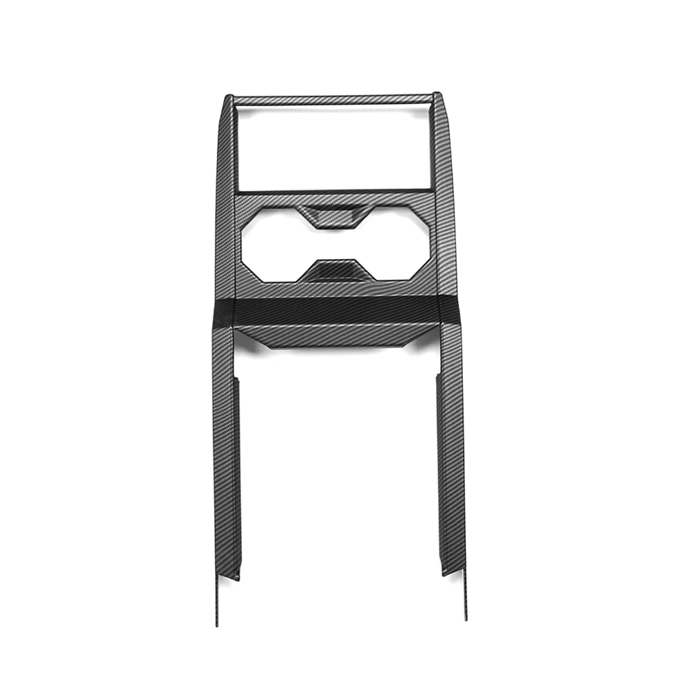 Tessgo Cybertruck Center Console Cup Holder Panel Trim Cover, ABS Carbon Fiber Style Protector