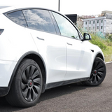 Tessgo 19" Überturbine Style Wheel Covers for Model Y Juniper – Matte Black Hubcaps for Crossflow Wheels, OEM Fit Upgrade