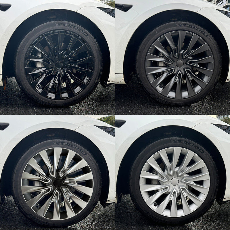 Tessgo Nova Style Wheel Hubcaps (Set of 4) for Tesla 2024+ Model 3 Highland 18'' Photon Wheels (Inspired by 19'' Nova Wheels)