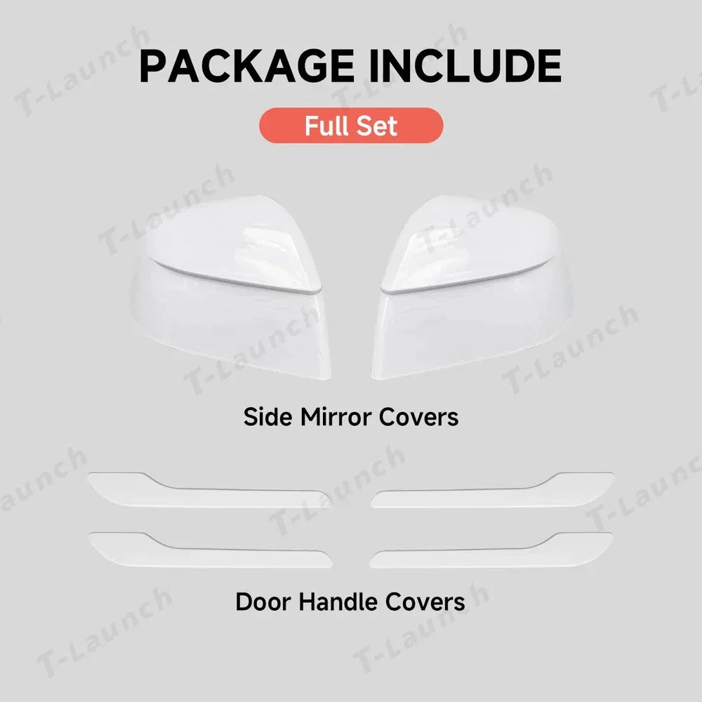 ABS Side Mirror Covers & Door Handle Covers for Tesla Model YL 2026+