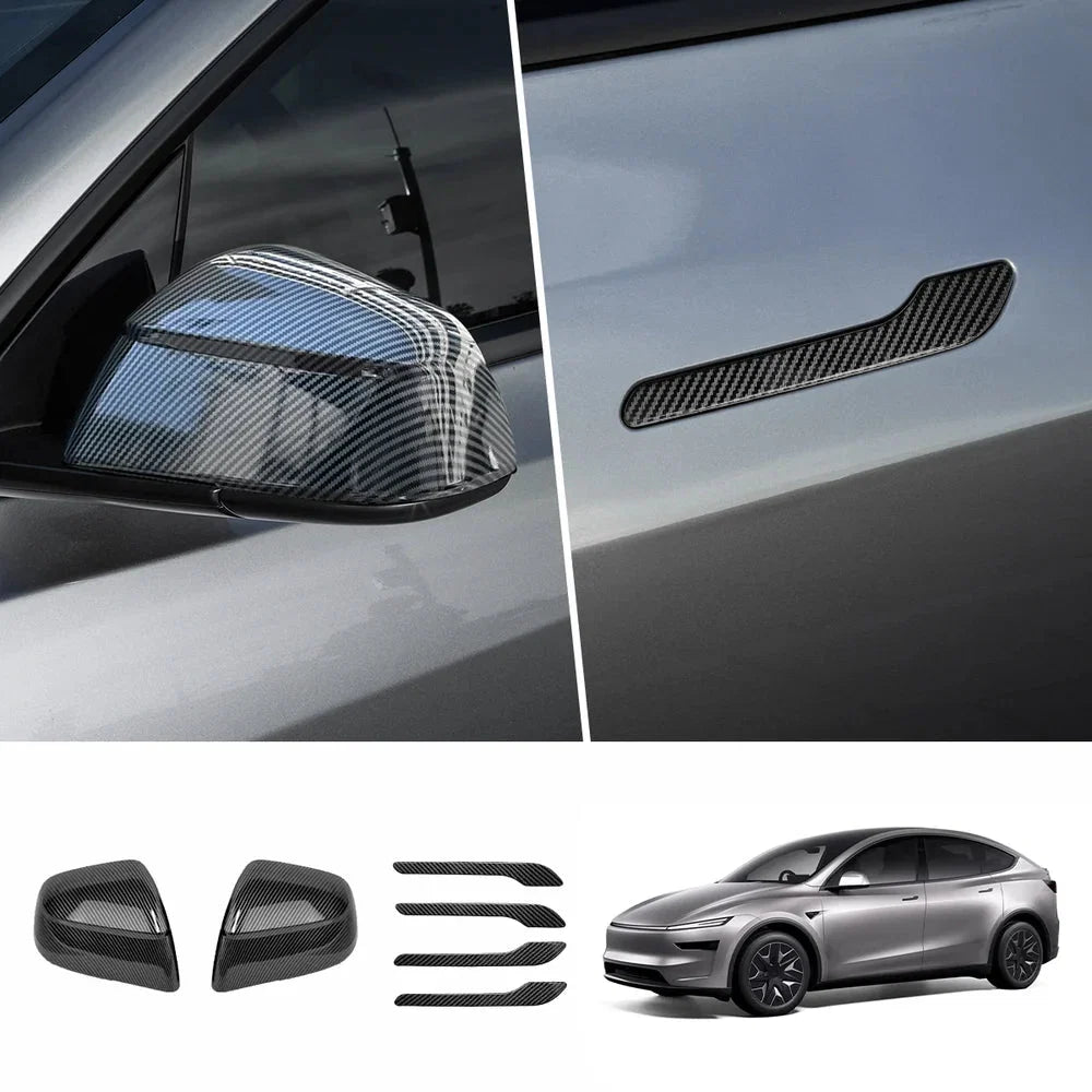 ABS Side Mirror Covers & Door Handle Covers for Tesla Model YL 2026+