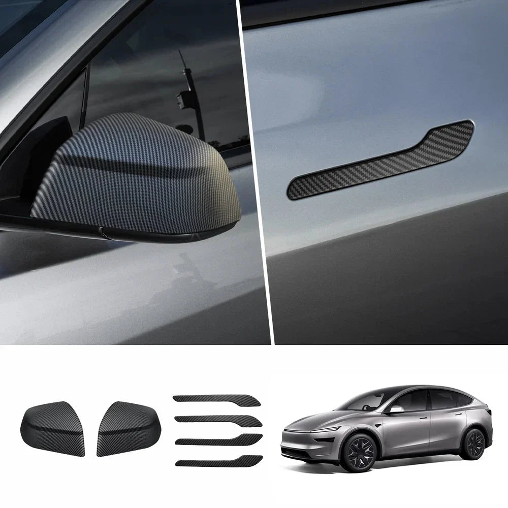 ABS Side Mirror Covers & Door Handle Covers for Tesla Model YL 2026+