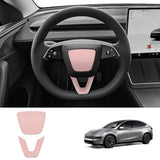 ABS Steering Wheel Center & V-Shape Trim for Tesla Model YL 2026+