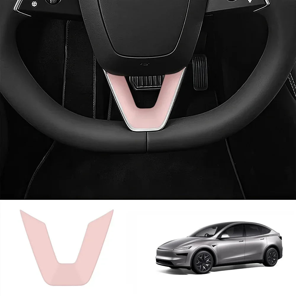 ABS Steering Wheel Center & V-Shape Trim for Tesla Model YL 2026+