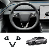 ABS Steering Wheel Trim Cover Kit for Tesla Model YL 2026+
