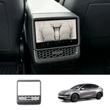 Rear Center Console Air Vent Cover & Lower Kick Panel Protector for Tesla Model Y L 2026+