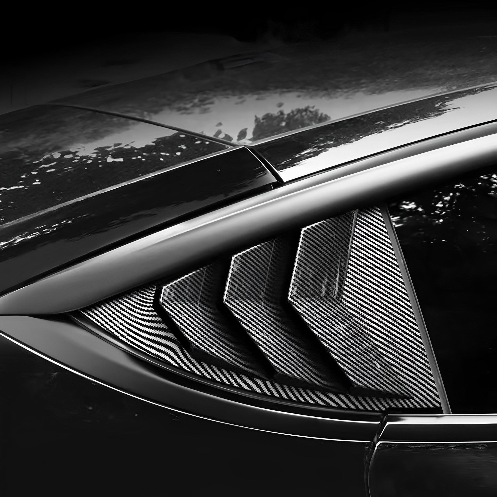 Rear Side Window Louvers For Tesla Model Y by Teego