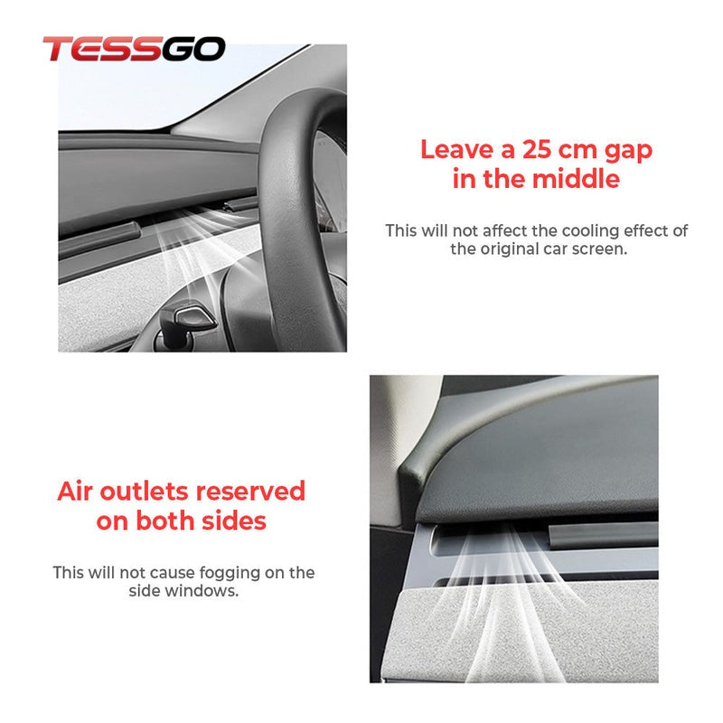 Air Vent Deflector for Tesla Model 3 & Y (2017–2026+), Redirects A/C Airflow Upwards – TPE Material, Custom Fit, Easy Install