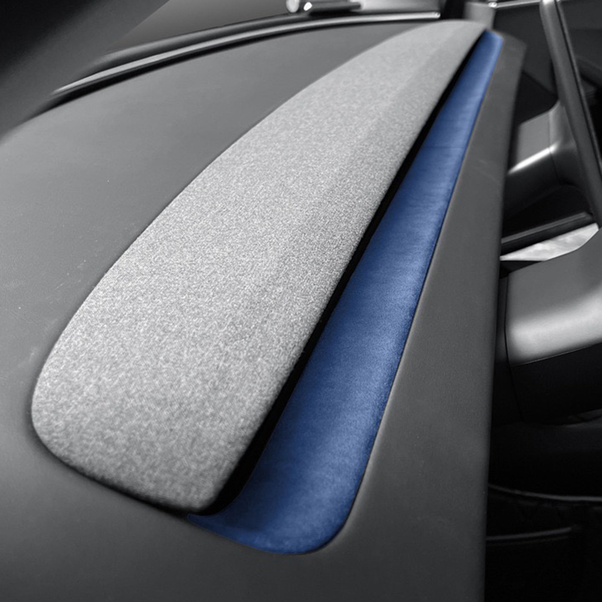 Tesla Alcantara Dash Trim Cover For New 2024+ Model 3 Highland & 2025+ Model Y Juniper (2 pieces)