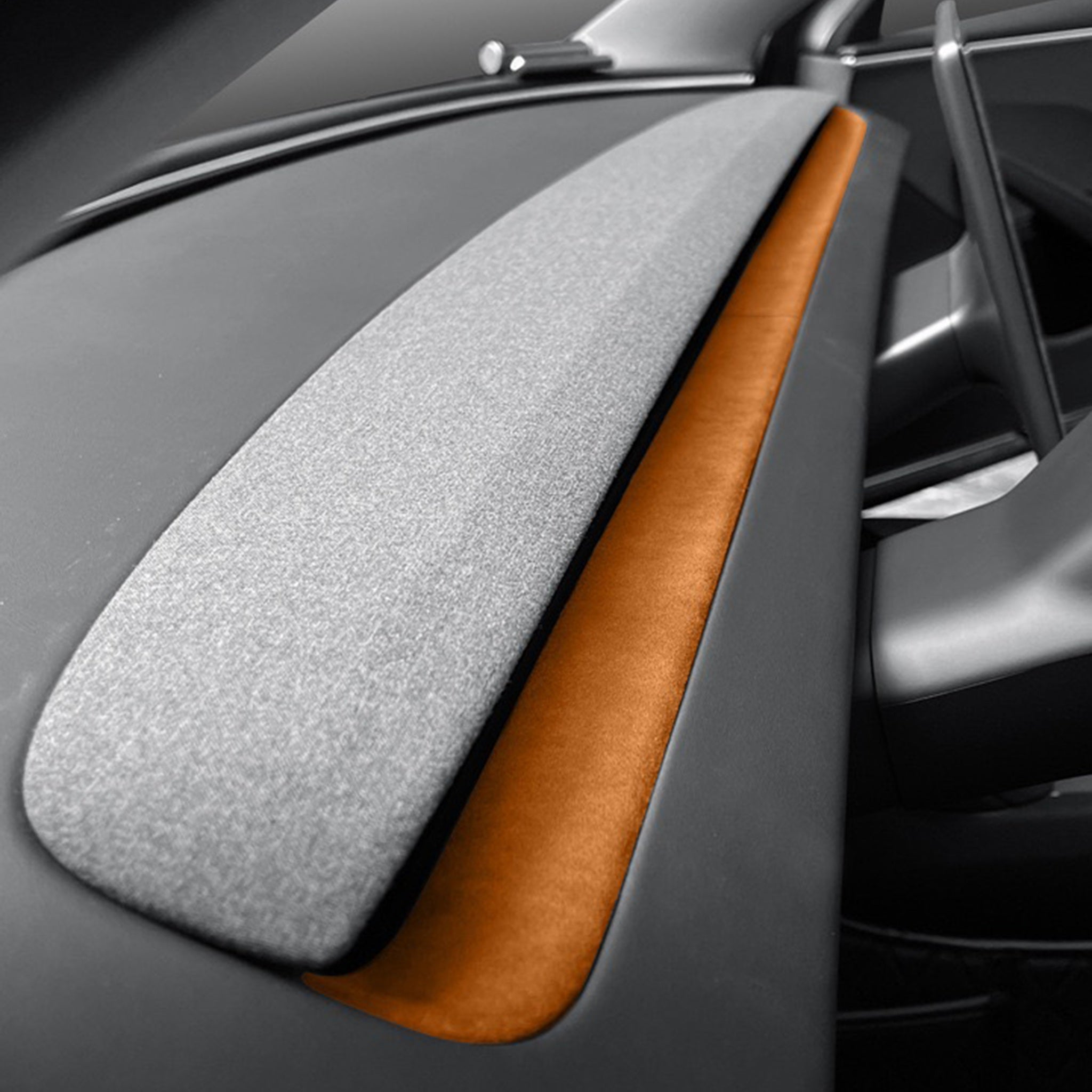 Tesla Alcantara Dash Trim Cover For New 2024+ Model 3 Highland & 2025+ Model Y Juniper (2 pieces)