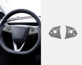Tesla Alcantara Steering Wheel Panel Wrap Sticker for 2024+ Model 3 Highland