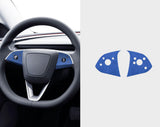 Tesla Alcantara Steering Wheel Panel Wrap Sticker for 2024+ Model 3 Highland