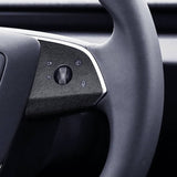 Tesla Alcantara Steering Wheel Panel Wrap Sticker for 2024+ Model 3 Highland