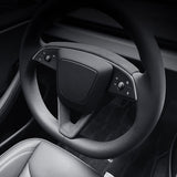 Premium Alcantara Steering Wheel Lower Trim Cover for 2024+ Tesla Model 3 Highland & 2025+ Model Y Juniper