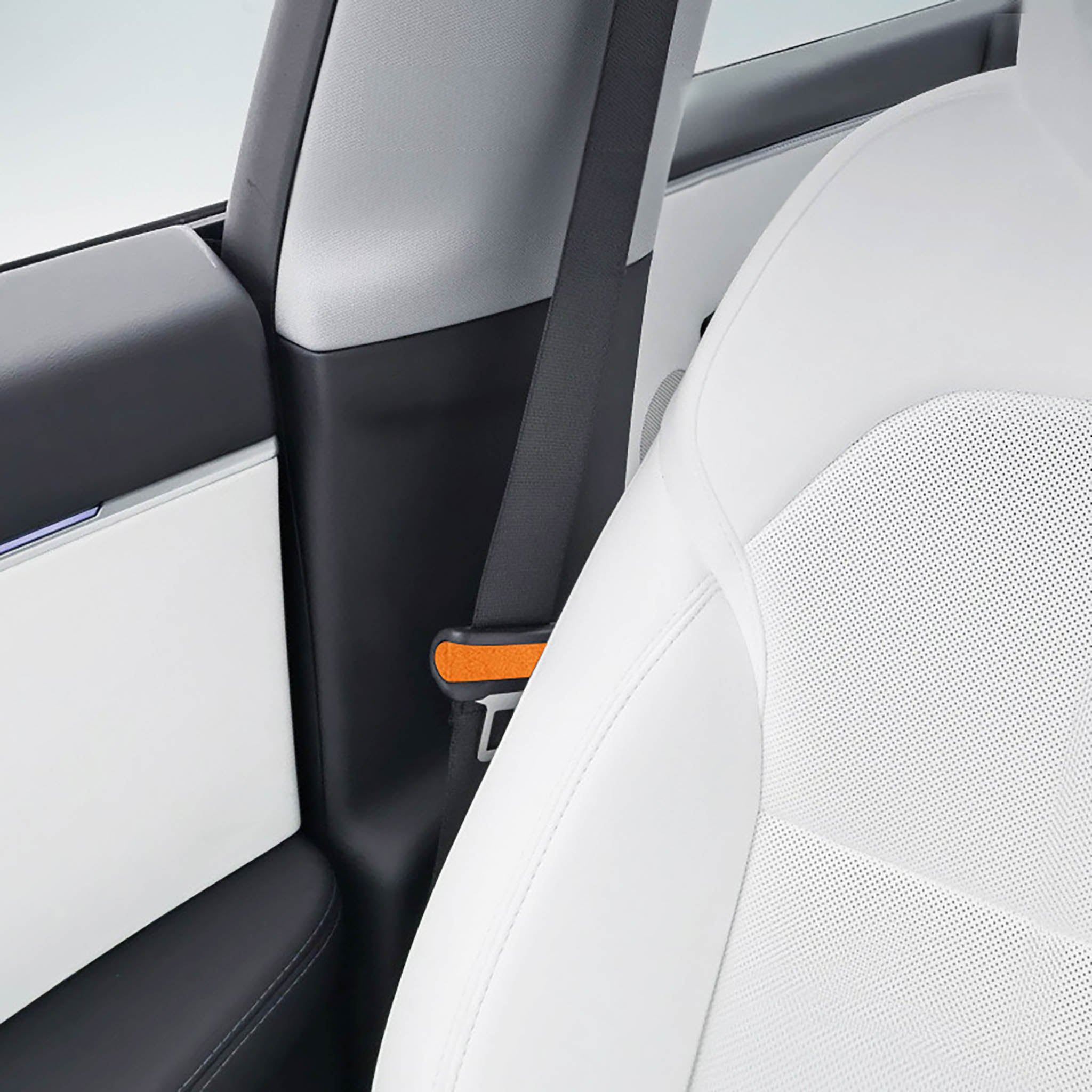Tesla Alcantara Seat Belt Wrap Sticker for 2024+ Tesla Model 3 & 2025+ New Model Y