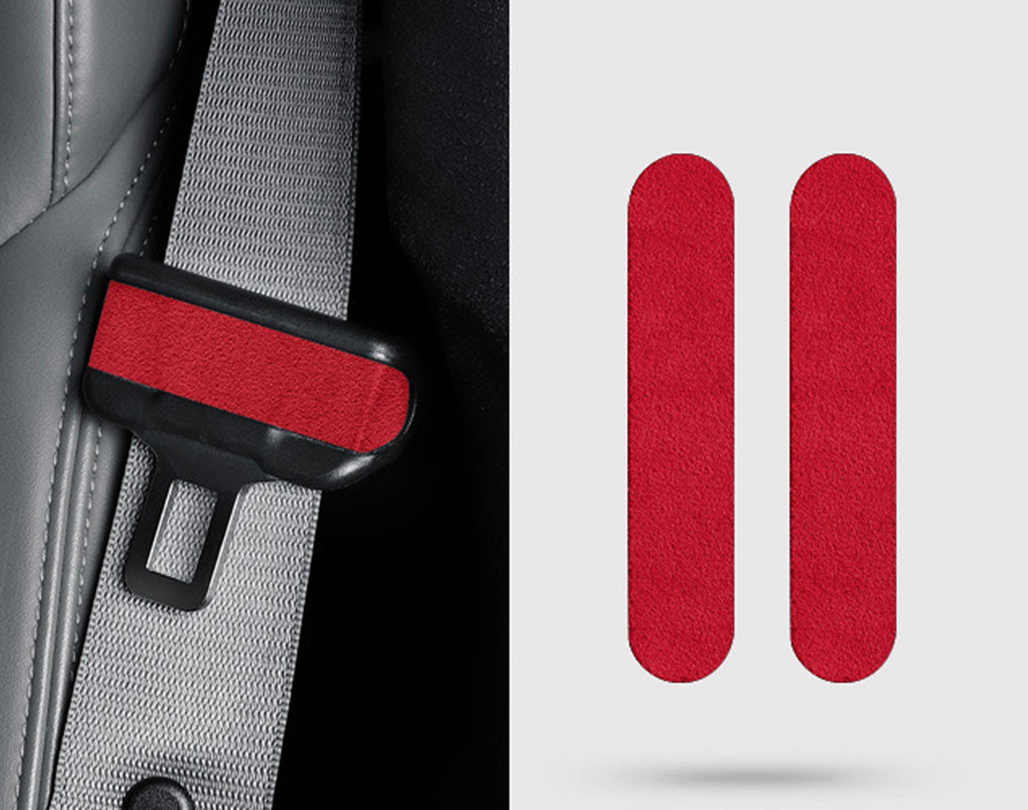 Tesla Alcantara Seat Belt Wrap Sticker for 2024+ Tesla Model 3 & 2025+ New Model Y
