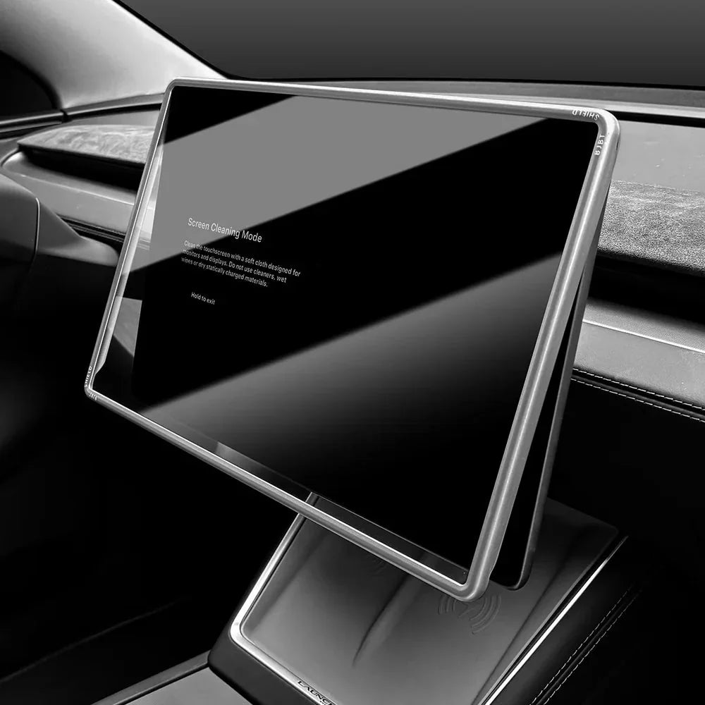 All-in-One Central Screen Tempered Glass & Frame Cover for Tesla Model YL 2026+