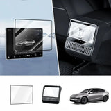 All-in-One Central Screen Tempered Glass & Frame Cover for Tesla Model YL 2026+