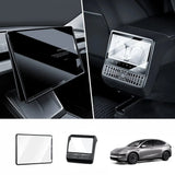 All-in-One Central Screen Tempered Glass & Frame Cover for Tesla Model YL 2026+