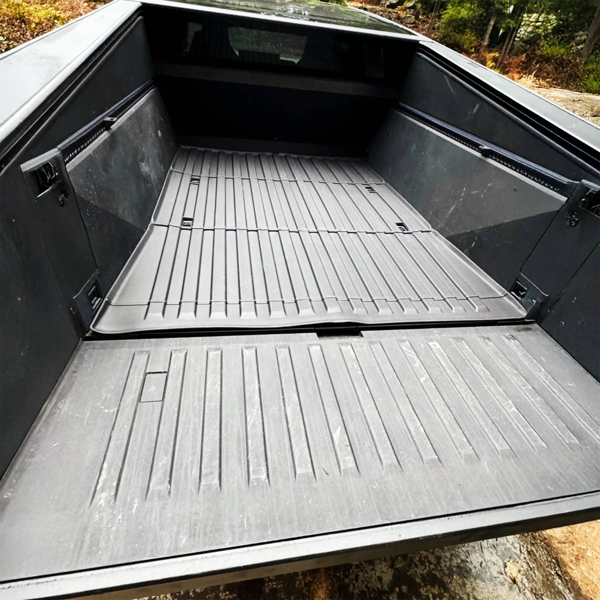 Teego Tesla Cybertruck Rear Cargo Mat Set – 3-Piece TPE Bed, Front Bed Protector & Tailgate Protectors