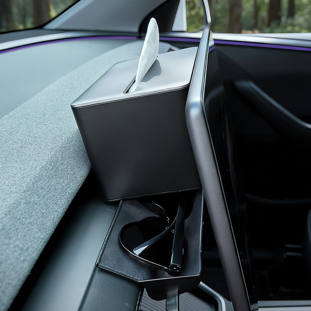 2-in-1 Behind-Screen Tissue & Sunglasses Organizer – 2025+ Model Y Juniper / Model Y L