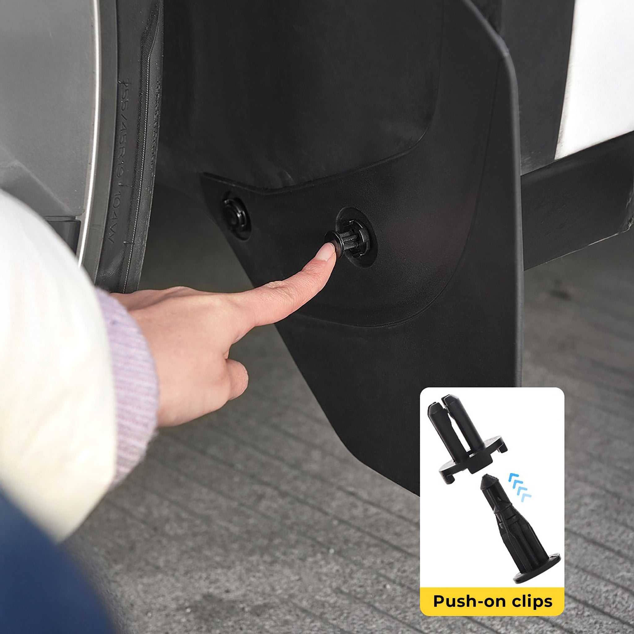 Custom-Fit Mud Flaps for 2025+ Tesla Model Y Juniper | Premium TEP Splash Guards | No-Drill Installation & Paint Protection