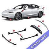 Bundle:2024+ Tesla Model 3 Custom Fit Aerodynamic ABS Body Kit (9 Pcs) – High-Performance Upgrade for Enhanced Styling, Durability & Precision Fitment