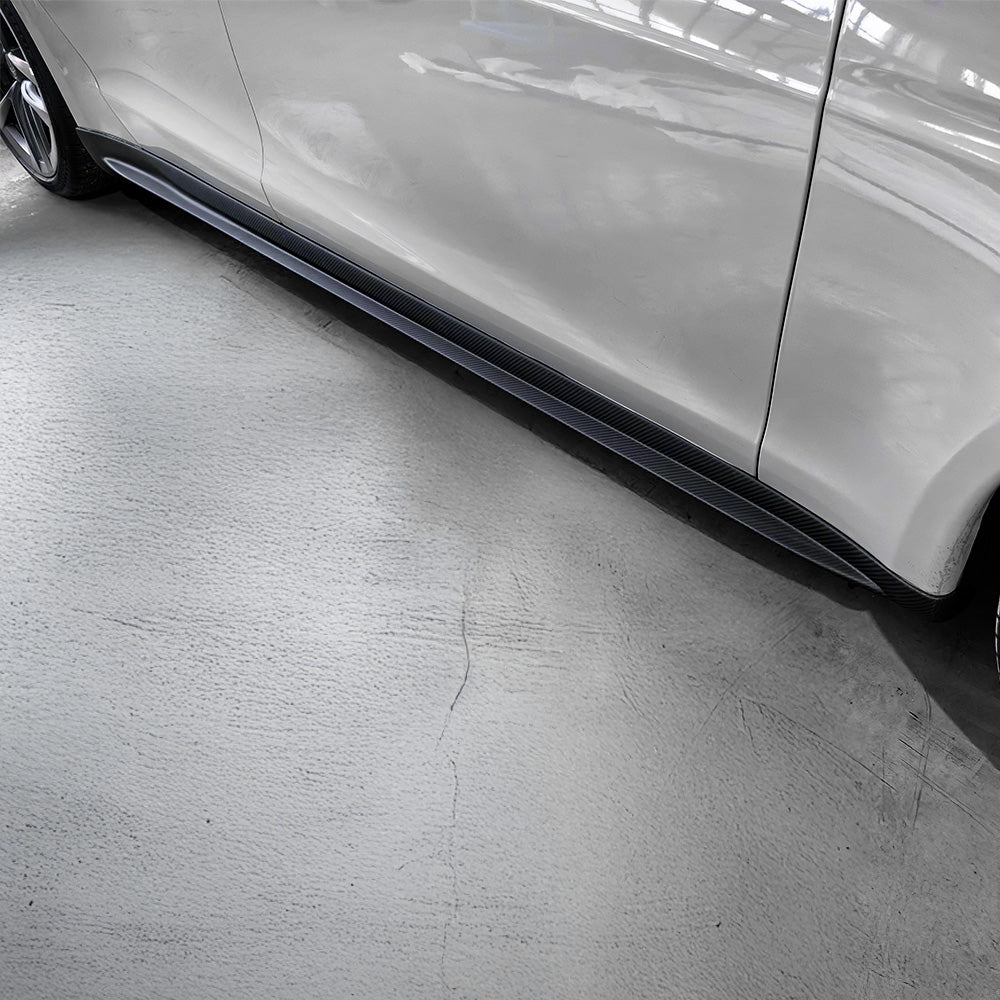 Real Carbon Fiber Side Skirts for Tesla Model S (2021-2025) | High-Performance Aerodynamic Body Kit